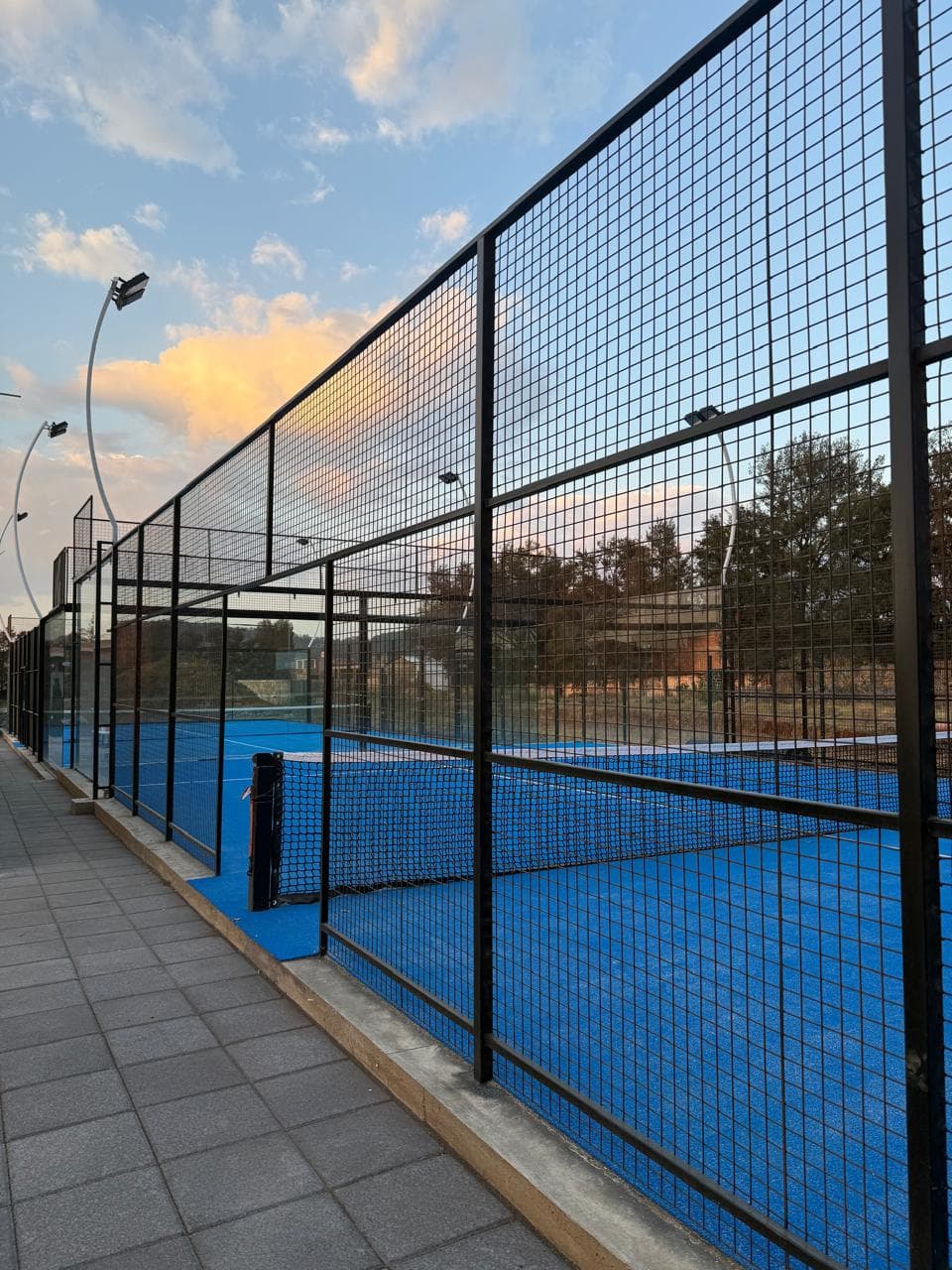 Malla de la cancha en primer plano